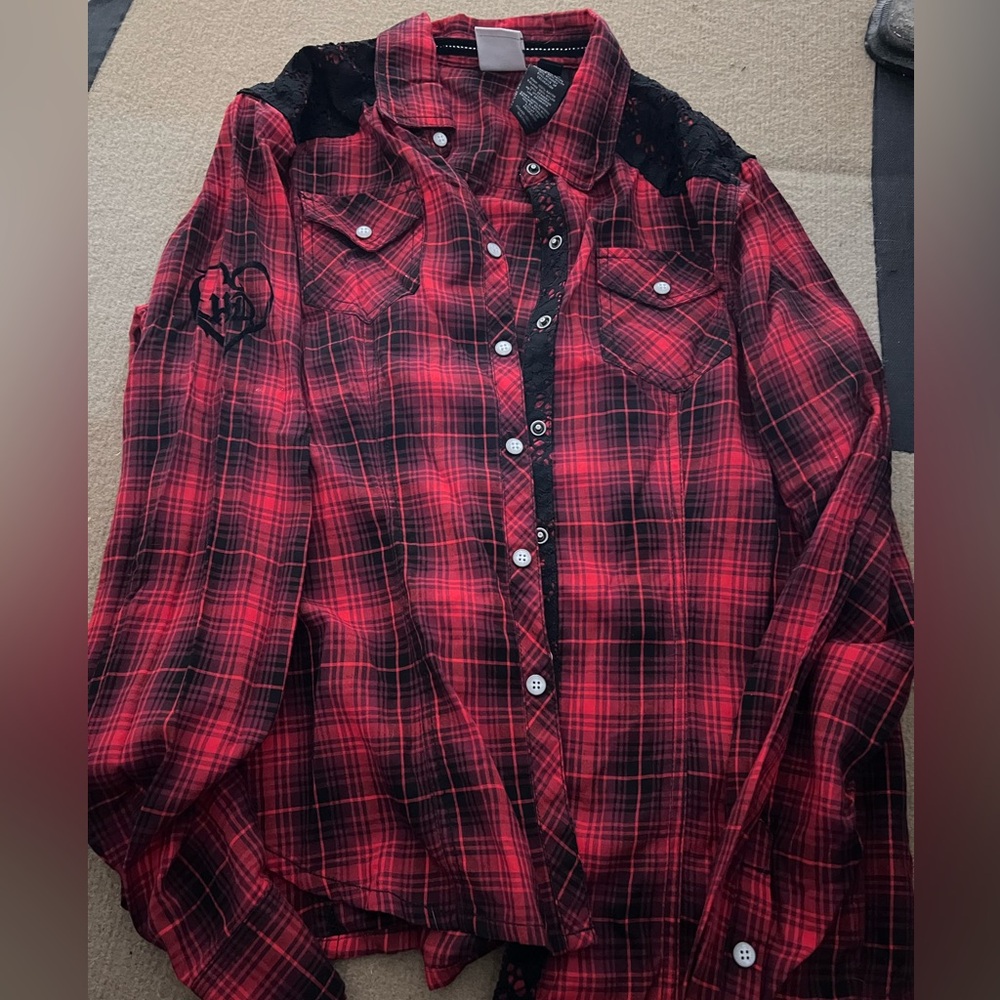 Red flannel Harley- Davidson